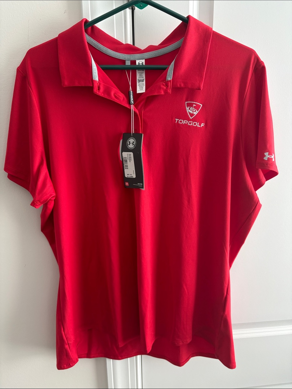 Under Armour Women’s Red Topgolf Polo Shirt